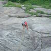 Kara on the Chapel Pond Slab.