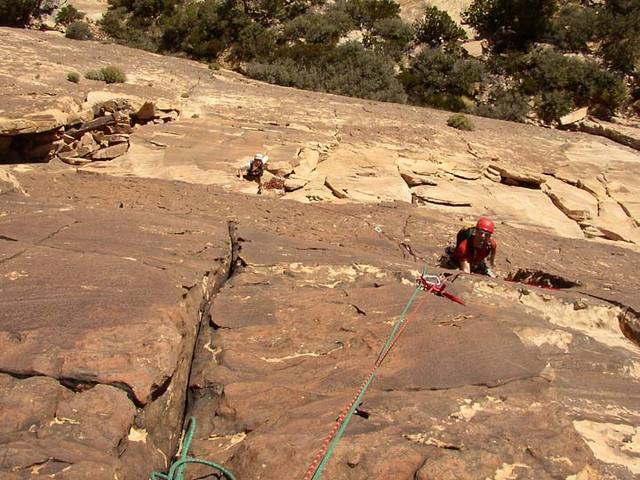 Looking down the second pitch of Crocodile Rock.