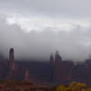 Storm over the Fisher Towers