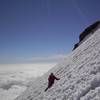 Nearing Point Success, high on the Kautz Glacier.