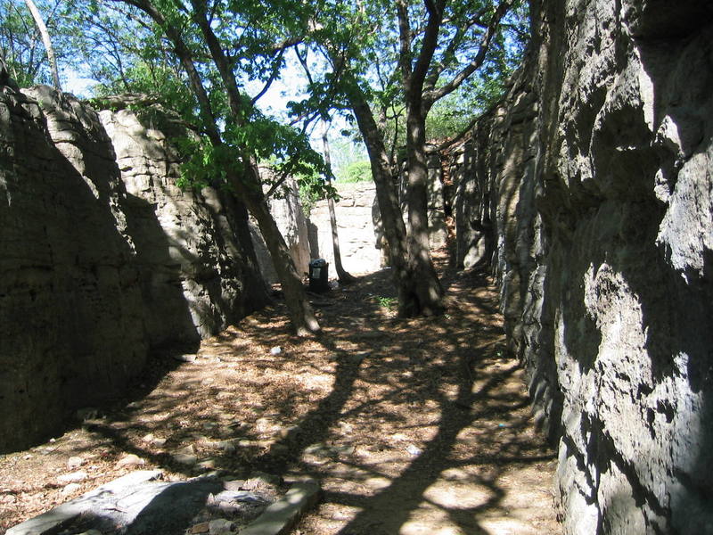 Upper Chandler Park (main area).  This is the main corridor that sees the most traffic.  Pepsi Wall is on the left.  Picnic Wall is on the right.  Troop wall is way up there on the left.  Disease Wall is way up there on the right.