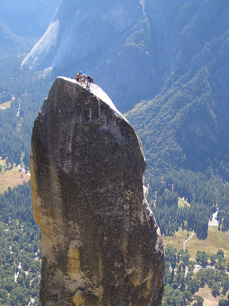 After four days of climbing and enduring a stormy night in the notch, our reward: The Summit.