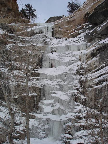 The route covered in a dusting of snow.