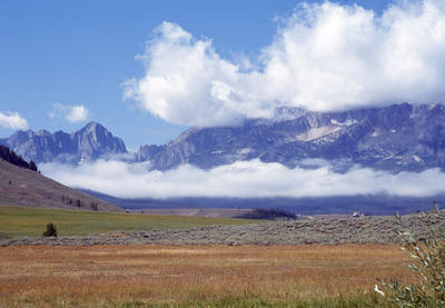 The northern end of the Sawtooths as seen from Lower Stanley.