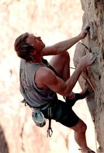Jack high stepping on the Minutemen Arete.