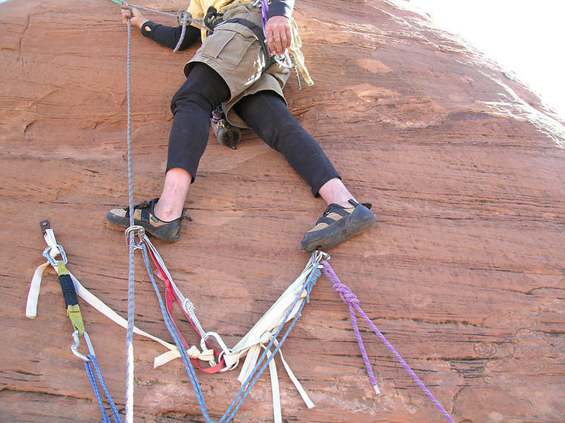 Anonymous climber on the last pitch.