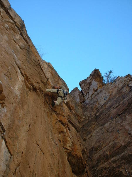 Chris pulling the roof