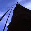 Travis Coster rappeling the Colorado Northeast Ridge. 