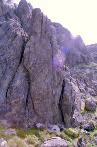 Northeast face of the Shreen.<br>
photo by Jack Marshall