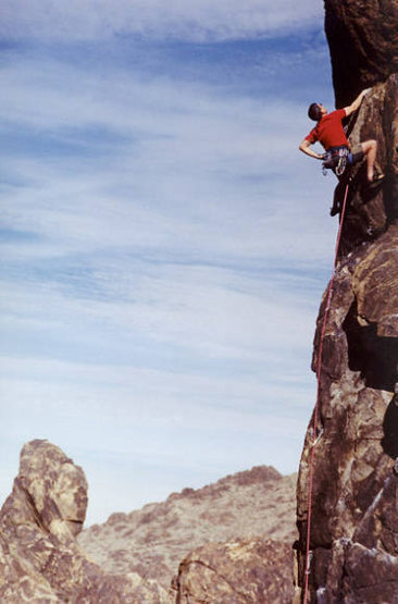 Jay on Sluttering<br>
photo by climbsomething