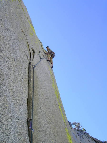 Crux pitch. Small gear