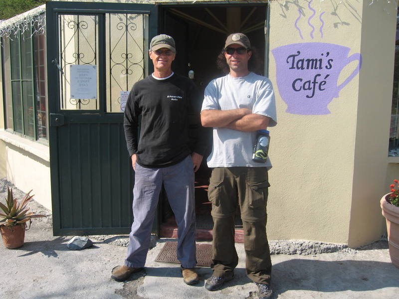 Guidebook author and route developer Magic Ed Wright and his buddy Matt.