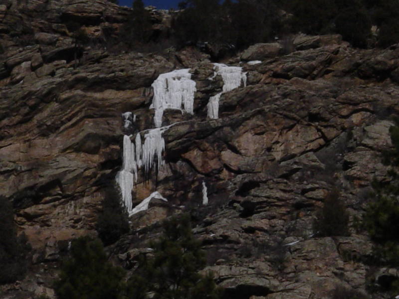 Ice flow west of Lover's Leap.<br>
Highway 285 Colorado 