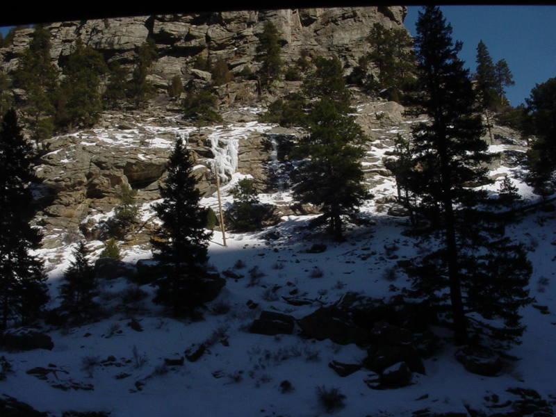 Ice flow east side of tunnel #2 <br>
Clear Creek Canyon, Colorado