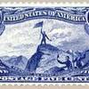 John C. Fremont making the first ascent of Fremont Peak.  Commemorated by a 5 cent stamp issued in 1898.