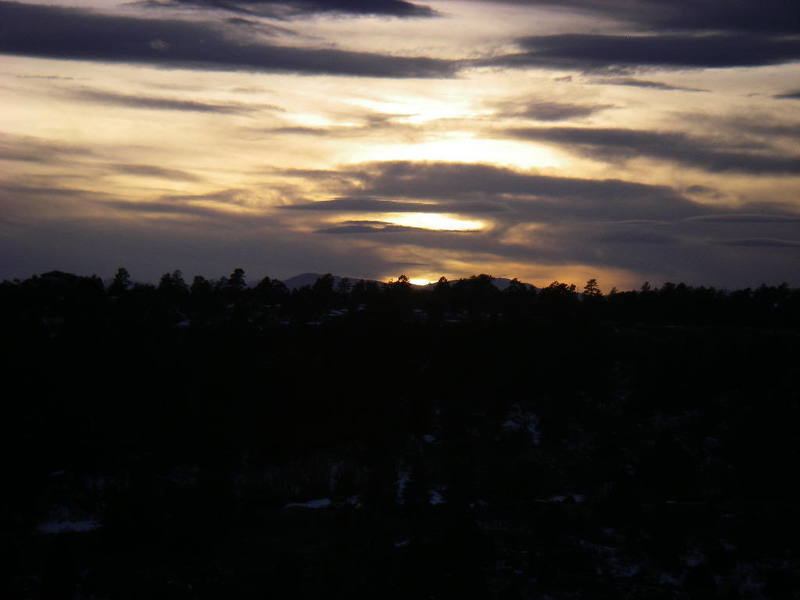 Sunset over Castlewood Canyon.