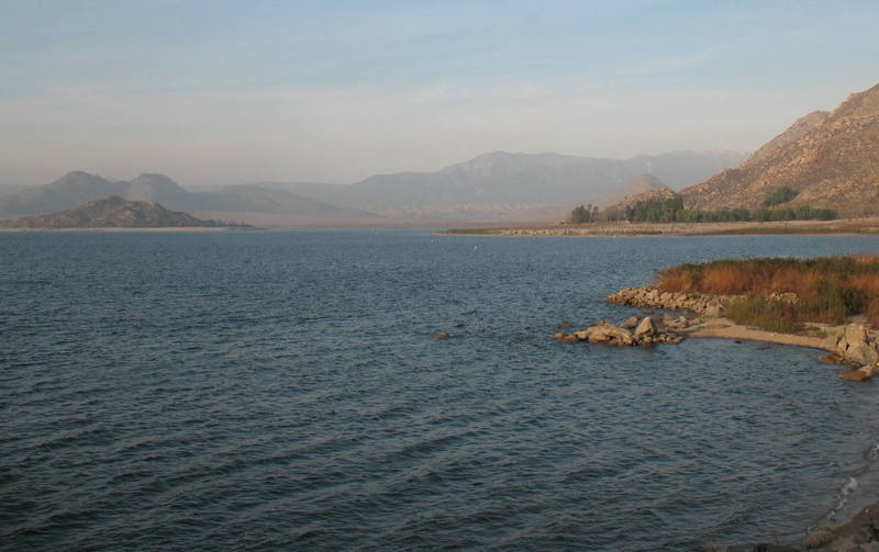 The lake on a hazy day, Lake Perris SRA