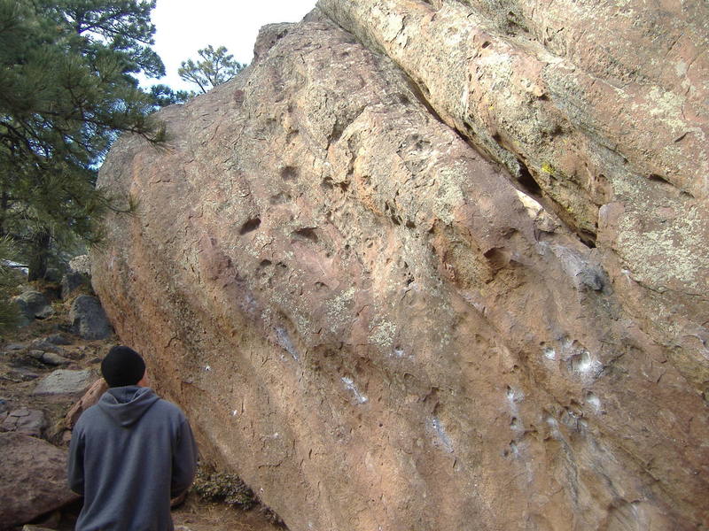 A look at the left half of the Cloud Shadow boulder.