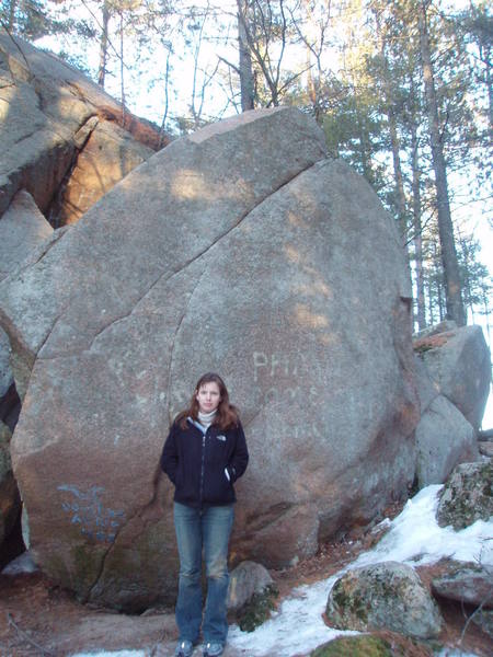 One of the boulders.  5'5" Christina Castle for scale...