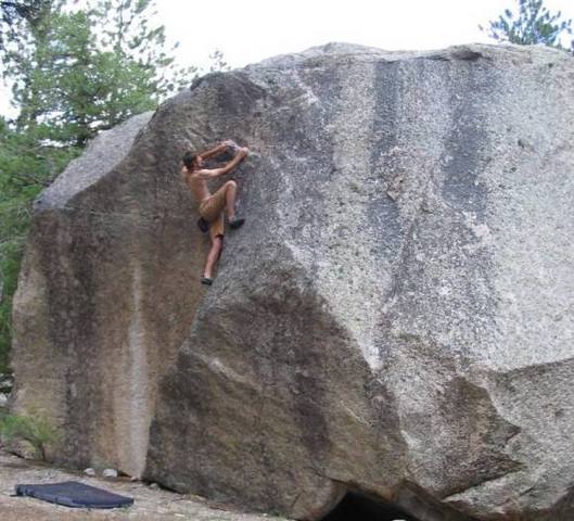 Stephen Nance on [an] ascent of Sorrowful Journey (named Bob's Ramp by FA).