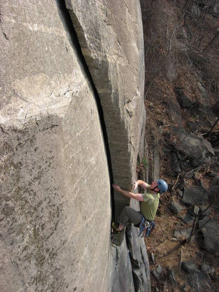 The start of the crux on Frosted Flake.