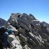 This is a shot of the ridge and can expect this kind of rock scrambling until the summit.