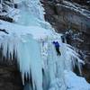 Scott E. leading East Vail Falls in December, 2006.