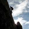 Easy climbing on Indirect Rock.<br>
Photo by Blitzo.