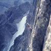 The late Chip Salaun in the early '80s doing botany research on the steep wall on the left side of The Diamond.<br>
<br>
Photo by: Olaf Mitchell.