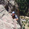 Trevor topping out on pitch 1.