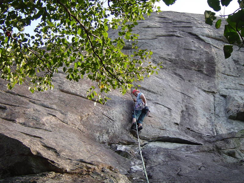 Hanging out just past the crux