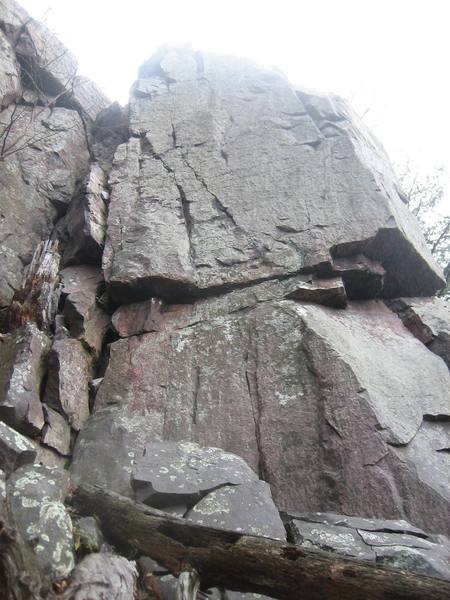 "Judgement Day" 5.11c on Red Nose Wall