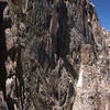 A random cliff on the west side of Mt. Langley, above Cottonwood Lakes Basin.<br>
Photo by Blitzo.