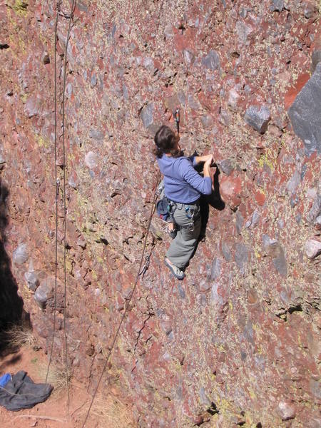 Amy heading up boltaneer.