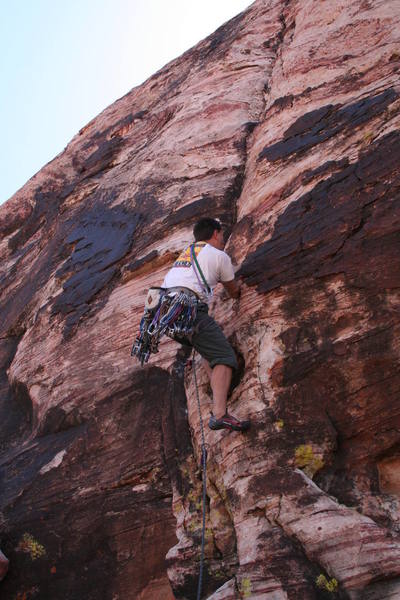 Brian leading Shallow Fried Cracken at the start of the route