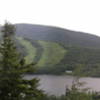 Echo Lake and the flanks of Cannon Mountain from Echo Crag.