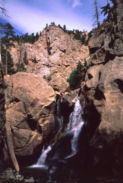 The Wall of Winter Warmth as seen from below Boulder Falls in late summer. Photo by Tony Bubb, Y2K.