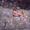 Kre comes up the lower pitch of 'Autumn (5.11)', on the Lost Angel formation in Dream Canyon. Photo by Tony Bubb, 2005.