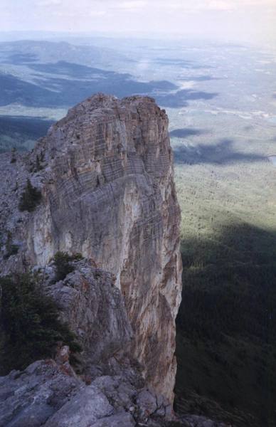 From the top of Red Shirt, looking right.  That's a nice rock.  Thanks Ron Keller for your help.  c1997.