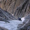 The crux pitch of Tower 1 Gully