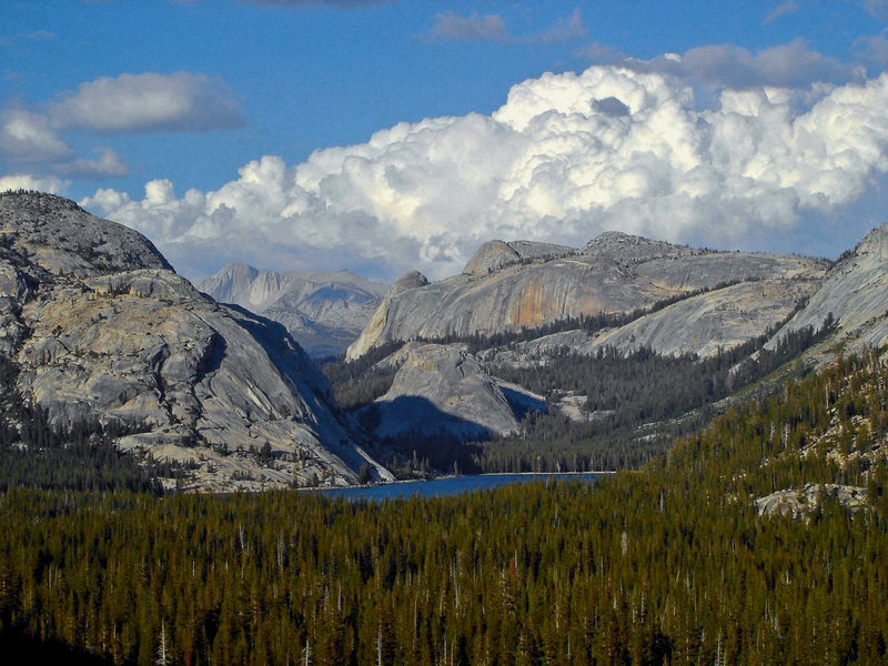 Tuolumne Meadows area and Tenaya Lake, from Olmstead Point, Yosemite NP