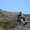 Starting up one of the fine routes at Ridgeline.  Butt shot courtesy of Joe Lee. <br>
<br>
March 2007