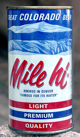 Mile Hi Beer, brewed in Denver in the 1960s.<br>
<br>
Is Denver really famous for its water?<br>
<br>
Photo by Blitzo.