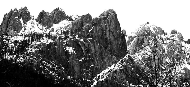 Castle Crags from view point, 3/07