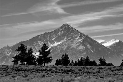 The enormous Mt. Tom, from the Sherwin Plateau.