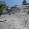 Lee Jensen at the top of the penultimate pitch.