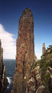 The Candlestick from Cape Hauy.  The top of the Totem Pole can be seen poking up on the right.