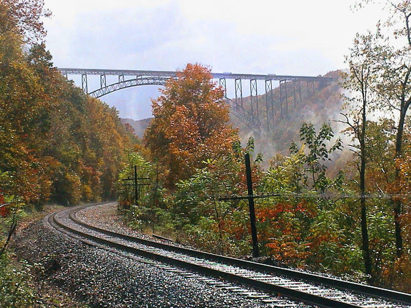 Bridge after the rain. Still from a video.