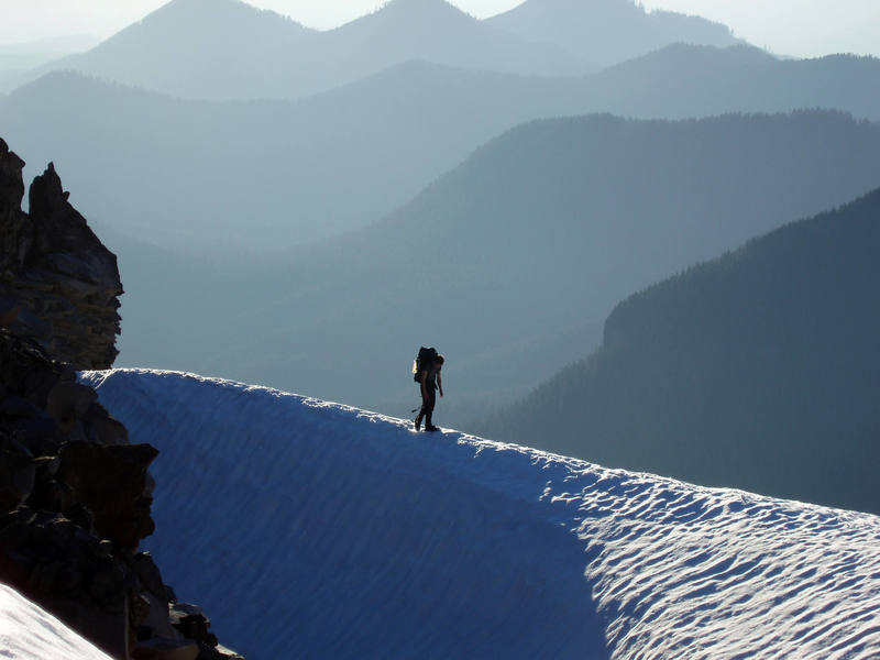 Joel Therneau on one of Mt. Rainier approaches -- Ptarmigan Ridge, Summer '06.