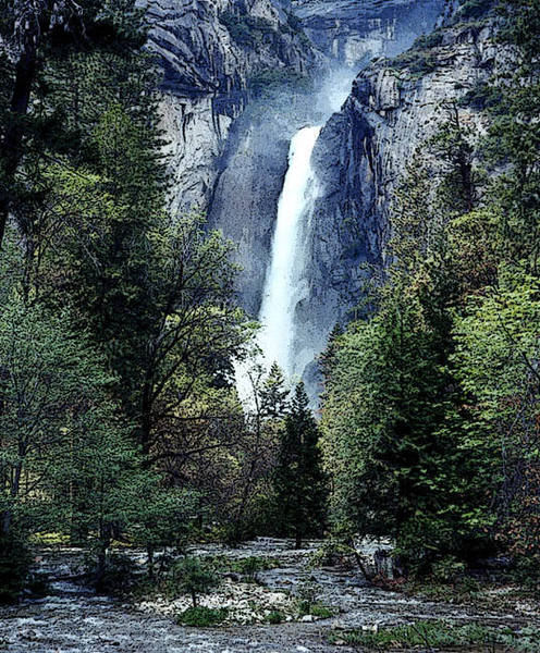 Lower Falls-Posterized.<br>
Photo by Blitzo.